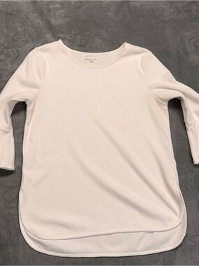 APRICOT White Ribbed Long Sleeve Top